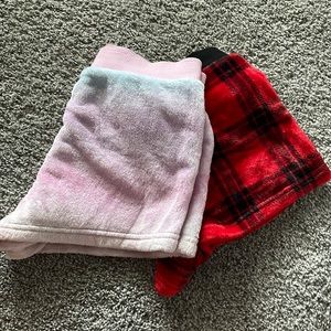 PINK fuzzy sleep shorts